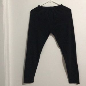 Black Fleece Leggings Pants Size Small Fall Winter